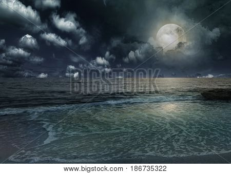 Moonrise over San Miguel Tajao, Canary Islands,