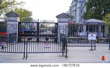 The Entrance gate to the White House in Washington DC - WASHINGTON DC - COLUMBIA