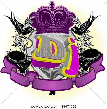 Abstrakti DJ Splash. Musiikkia taustalla. Varten Flayer.