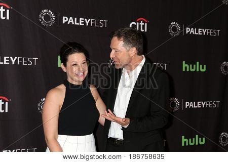 LOS ANGELES - MAR 26:  Katie Lowes, George Newbern at the 34th Annual PaleyFest Los Angeles - 