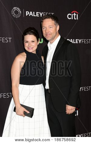 LOS ANGELES - MAR 26:  Katie Lowes, George Newbern at the 34th Annual PaleyFest Los Angeles - 