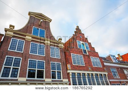 Gables Of Historical Houses In Hoorn, Netherlands