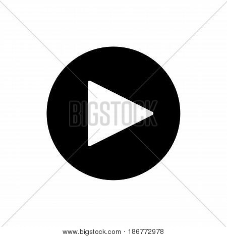 play button. vector icon in linear style isolated on white. Audio or video icon. eps 10