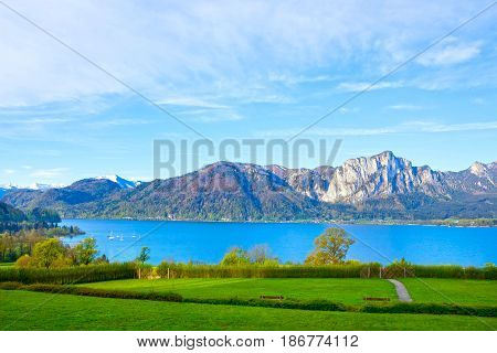 Beautiful landscape with Alps at Salzburger Land, Austria