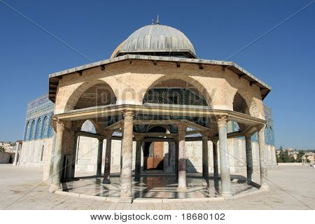 La cupola della roccia a Sunrise, Jerusalem