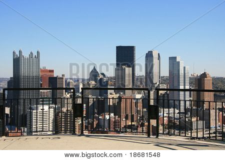 Horizonte de Pittsburgh do Monte Washington