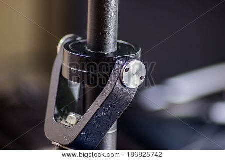 Steadicam - a device to stabilize the camcorder. Isolated on white background.
