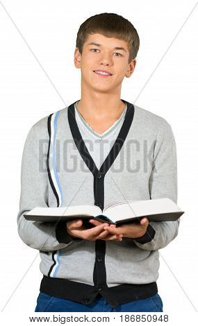 Man male boy preppy book teenager school book