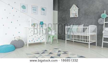 Room With A Blue Pouf