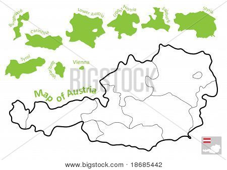Mappa di Austria