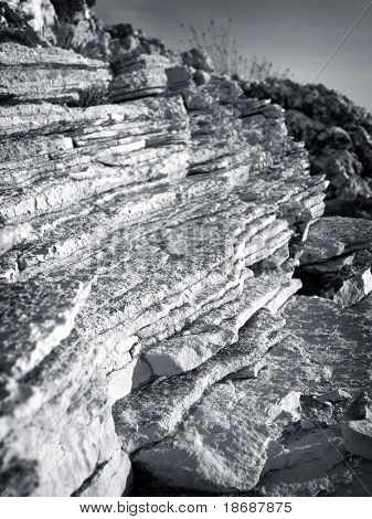 Paysage avec rochers unusul, blac et photo blanc