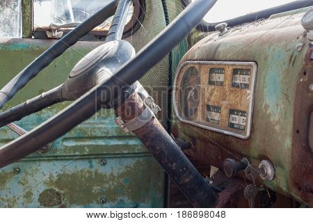 Detail of an old pick up truck in rural Virginia