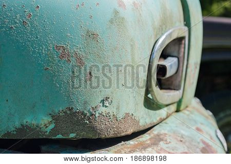 Detail of an old pick up truck in rural Virginia