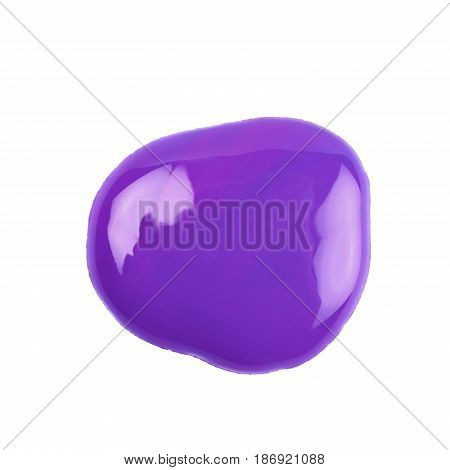 Puddle of paint isolated over the white background