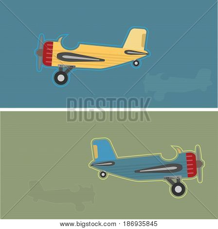 Vintage Single Turboprop Airplane Vector