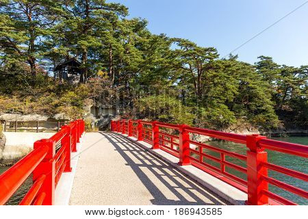 Red bridge in Matsushima Miyagi