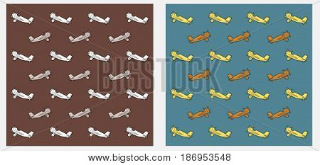 Vintage Turboprop Airplane In Colour Background