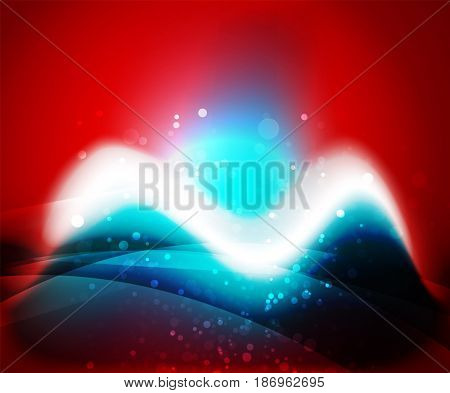 Shiny wave, magic light efffect abstract background