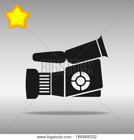 Video camera black Icon button logo symbol concept high quality on the gray background