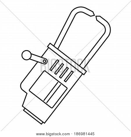 Welding equipment icon in outline style isolated vector illustration
