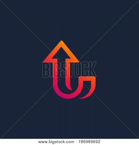 Letter L Arrow Logo Icon Design Template Elements