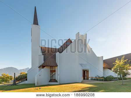 The Dutch Reformed Church in Tulbach a town in the Boland area of the Western Cape Province