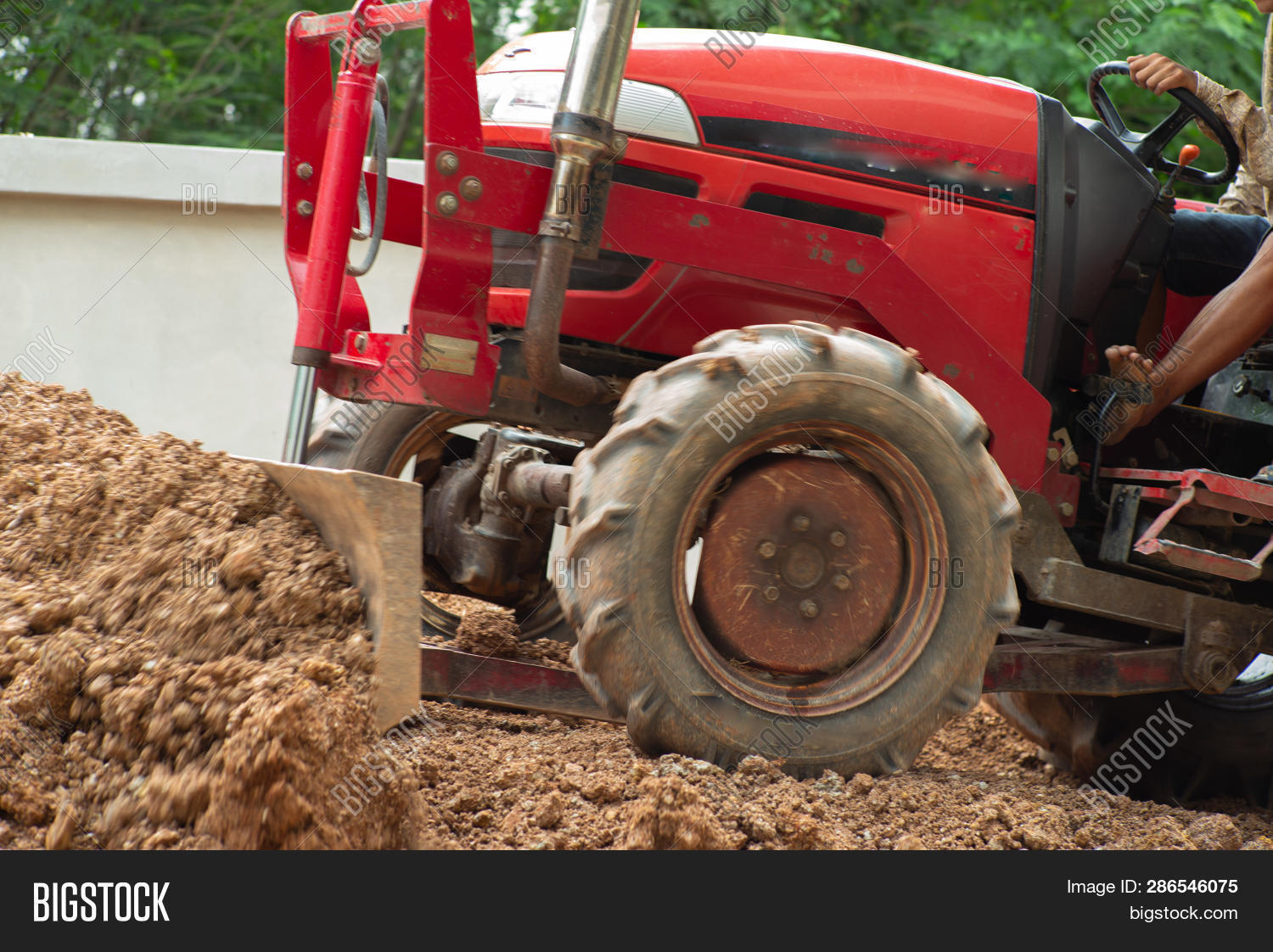Worker Driving Tractor Image & Photo (Free Trial) Bigstock