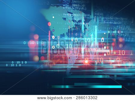 Digital Code Number Abstract Technology Background