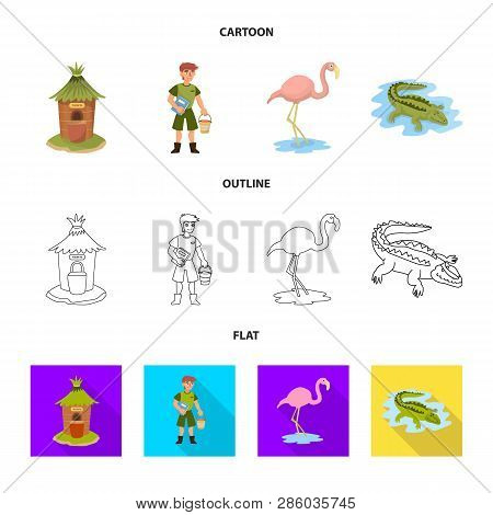 Isolated Object Of Nature  And Fun  Symbol. Set Of Nature  And Entertainment Stock Vector Illustrati