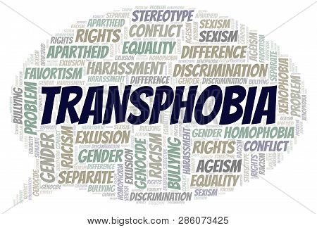 Transphobia Word Cloud. Wordcloud Made With Text Only.