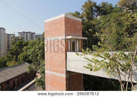 Red Brick Built Structure At Hong Kong