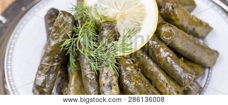 Traditional Delicious Turkish Foods; Stuffed Leaves (yaprak Sarmasi)