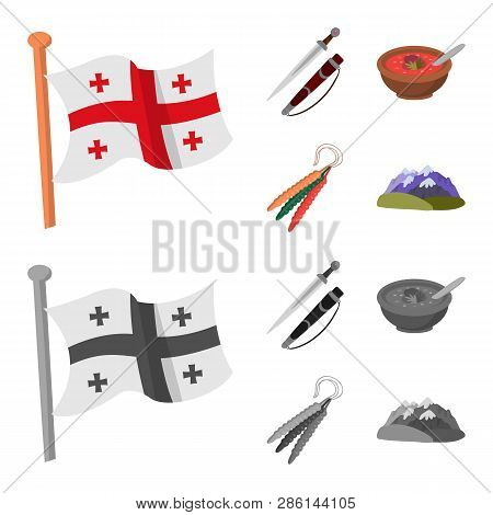 Isolated Object Of Culture And Sightseeing Symbol. Set Of Culture And Originality Stock Vector Illus