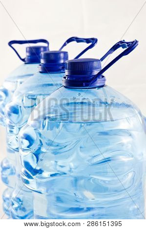 Plastic Five Litre Water Bottle Isolated