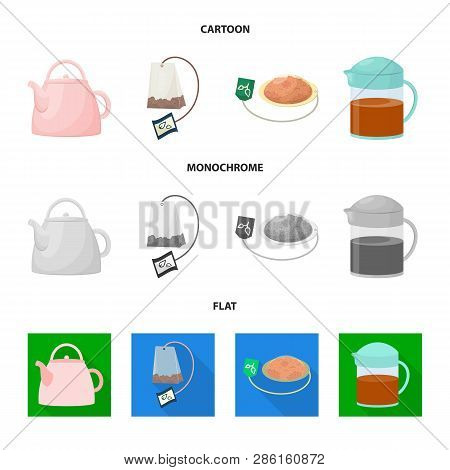 Vector Design Of Healthy And Floral  Symbol. Set Of Healthy And Gradient Vector Icon For Stock.