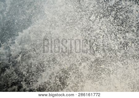 Foamy Sea In The Slipstream Of The Ferry.