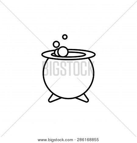 Magic Food Pot Outline Icon. Signs And Symbols Can Be Used For Web, Logo, Mobile App, Ui, Ux