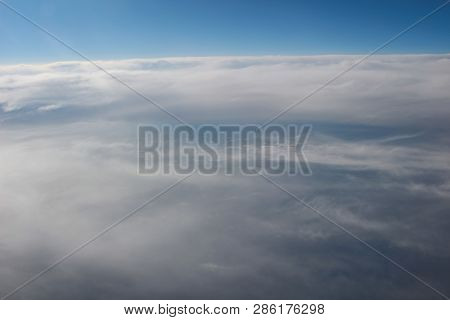 View Above The Earth At The Clouds Below