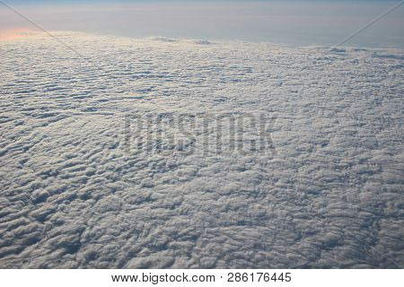 View Above The Earth At The Clouds Below