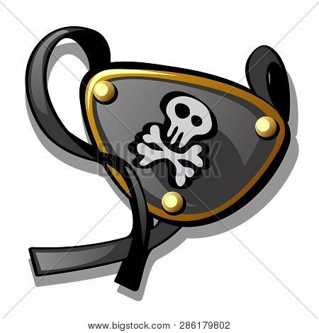 Eye Patch Isolated On White Background. Vector Cartoon Close-up Illustration.