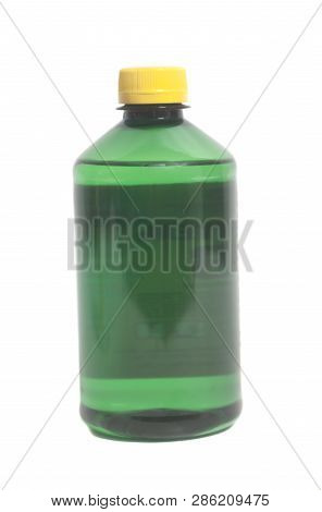 Bottle With Acetone Isolated On White Background