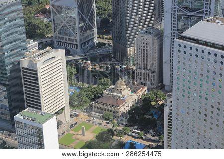 View From High View On Central Downtown