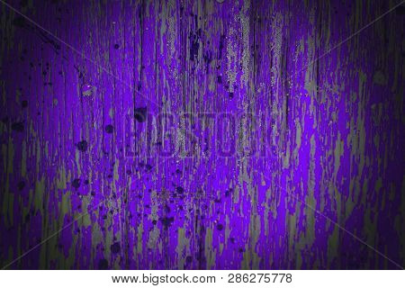 Wood Texture Dark Blue Color Of The Background. Texture For Text. Wood Texture - Image