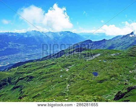 Panorama From The Alpine Peak Margelchopf In The Alviergruppe Mountain Range - Canton Of St. Gallen,