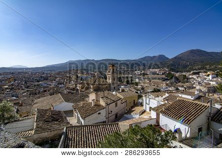 Caravaca De La Cruz, Murcia, Spain; February 2017:  View Of The Roofs From The Wall Of The Cathedral