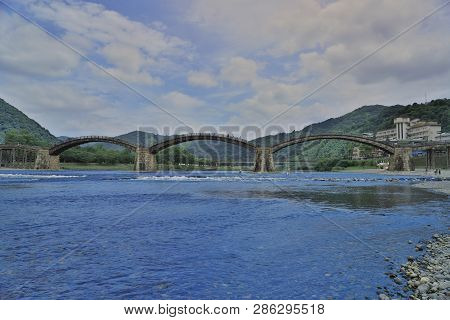 A Iwakuni, Japan The Kintai Bridge At 2016 Summer