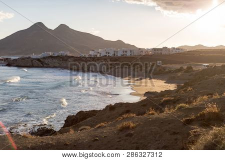 Small fishing village La Isleta del Moro in Cabo de Gata Natural Park, Spain