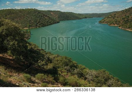 Valley With The Tagus River At The Monfrague National Park