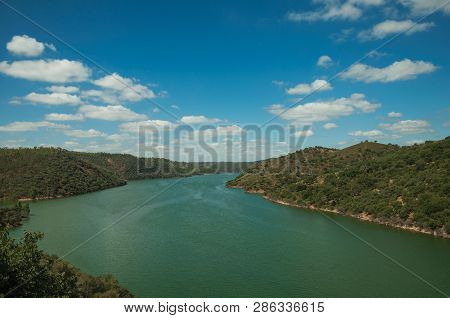 Valley With The Tagus River At The Monfrague National Park