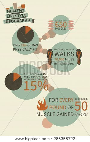Healthy Lifstyle Infographic. Logo And Elements. Facts